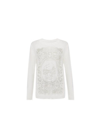Burnout Graphic Knit Sweater