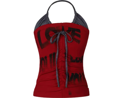 Halter Ruched Bustier Top