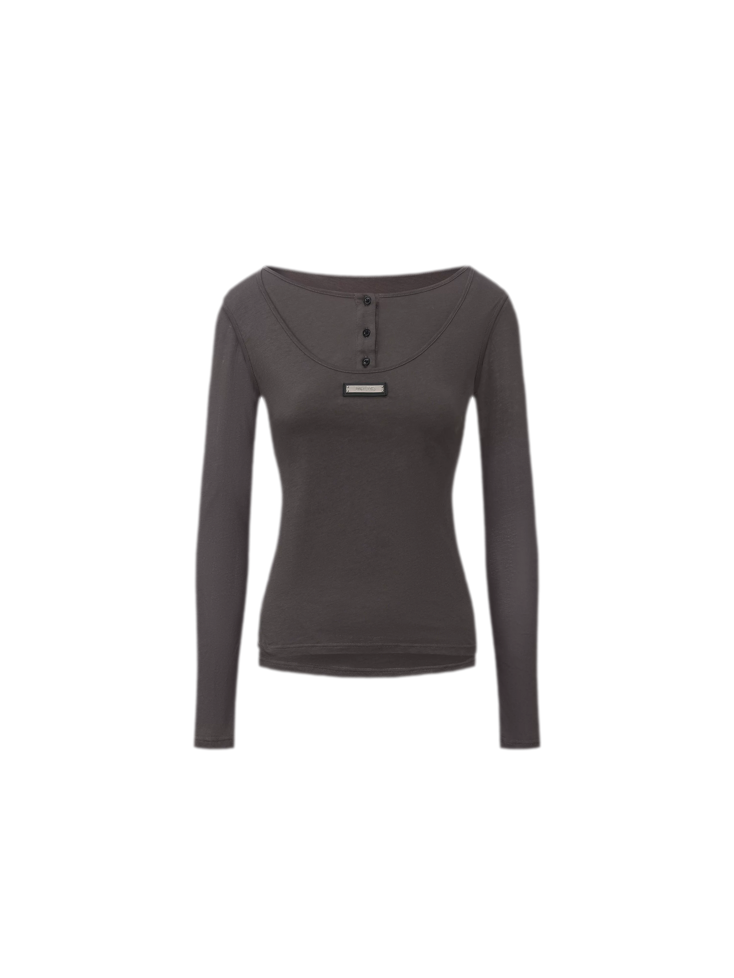 Custom Plaque Fitted Long-Sleeve T-Shirt