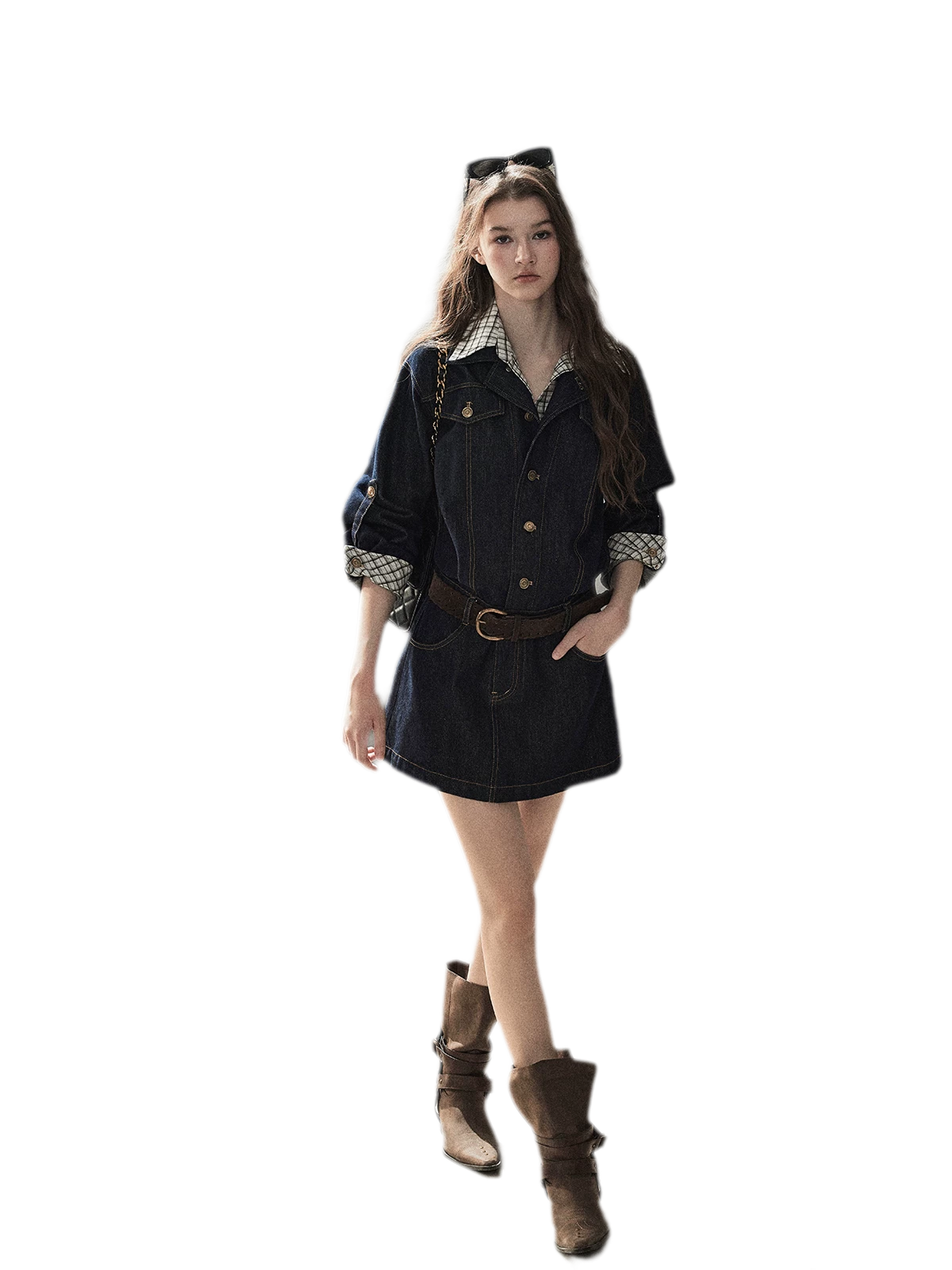 Stonewashed Denim Shirt Dress