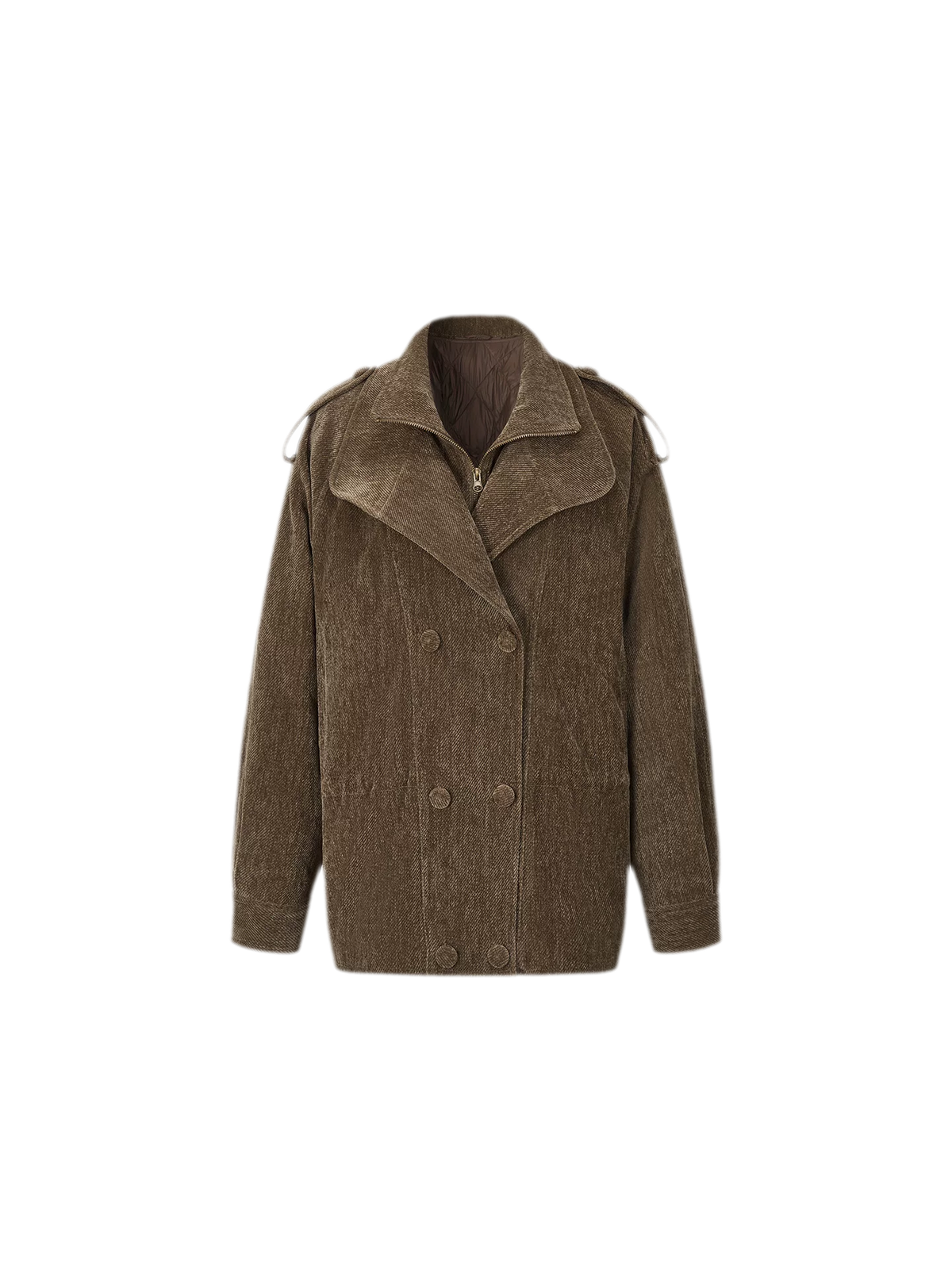 Chenille Cinched Down Jacket