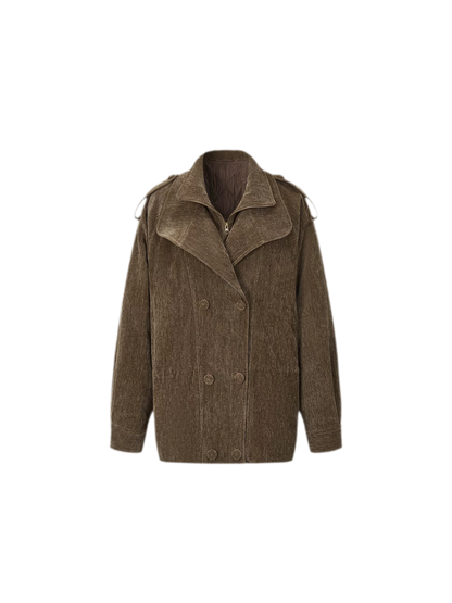 Chenille Cinched Down Jacket