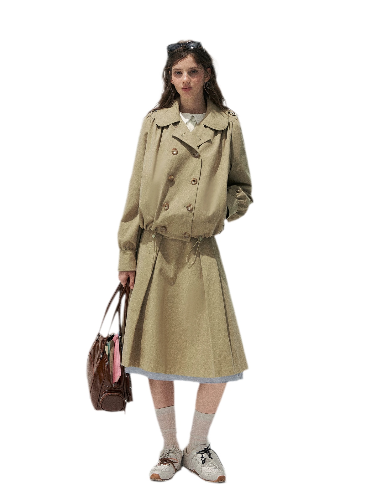 Peter Pan Collar Trench Dress