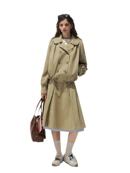 Peter Pan Collar Trench Dress