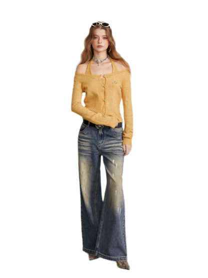 Soft Halter Cropped Cardigan
