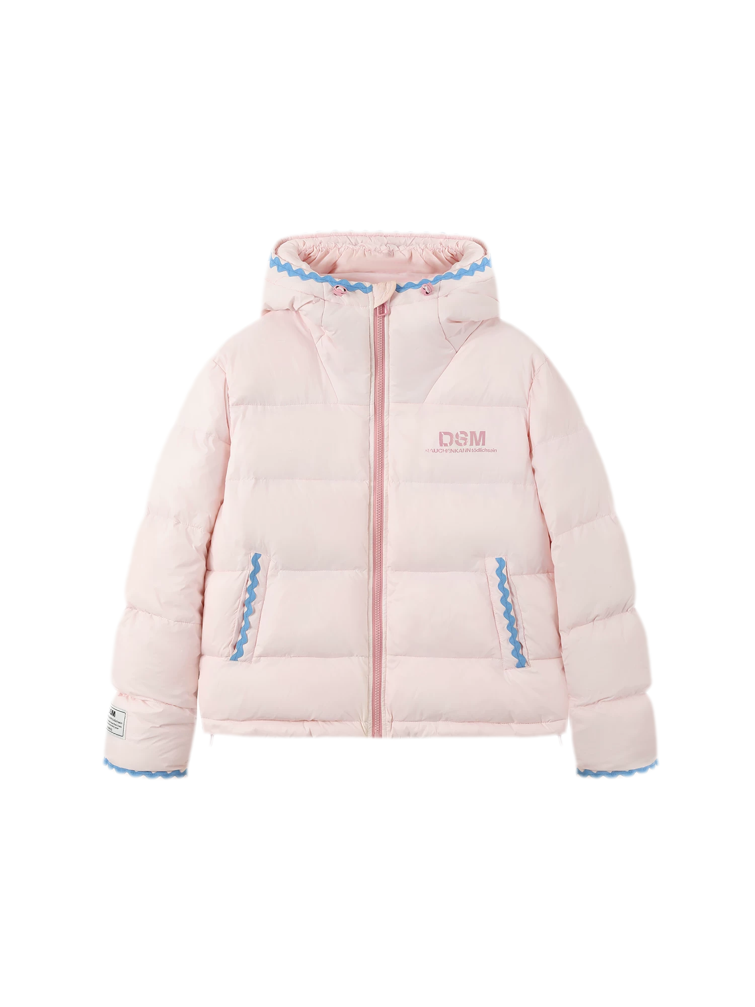 Shell Embroidered Hooded Down Jacket