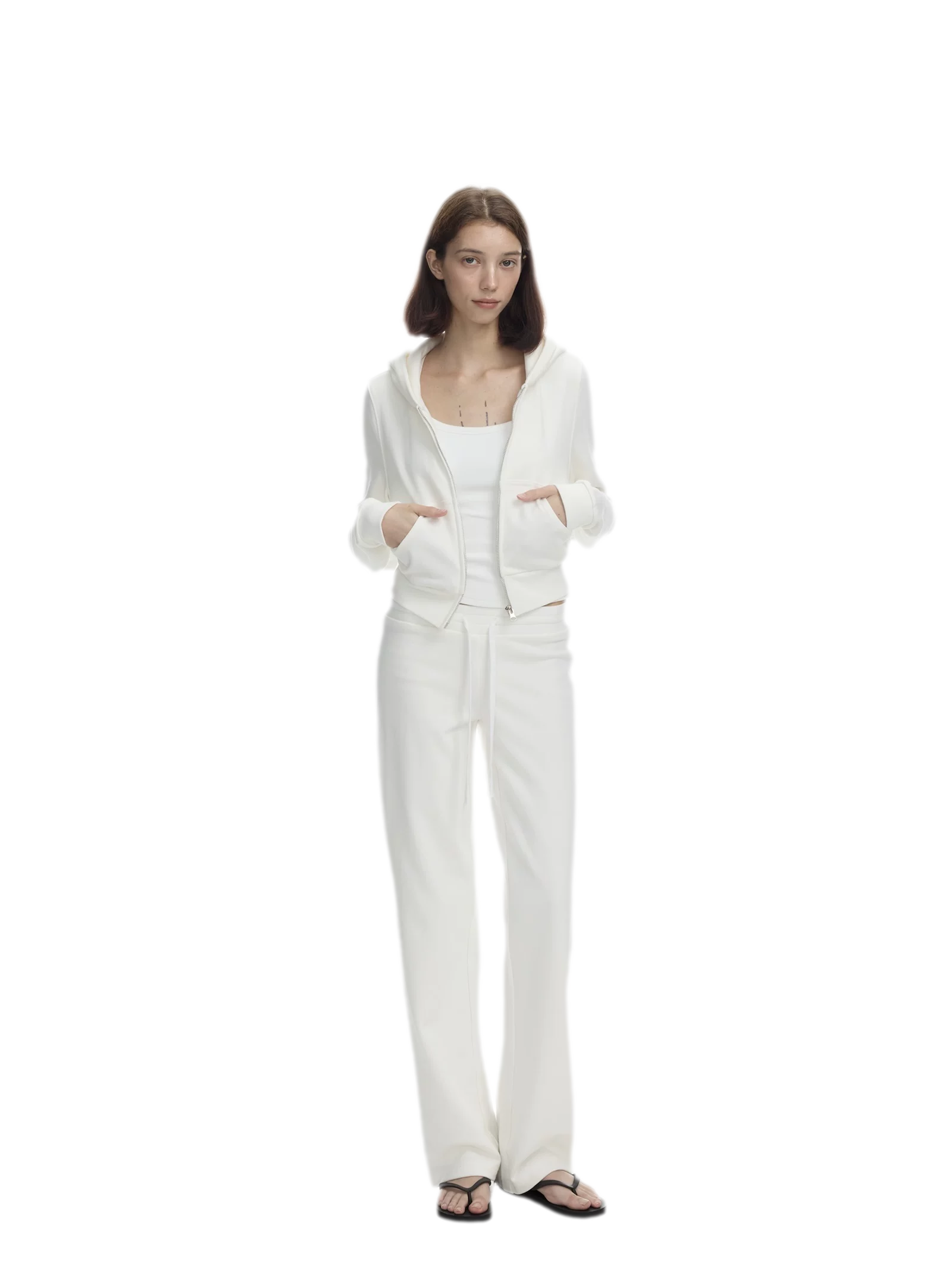 Ribbed Slim-Fit Cropped Hoodie