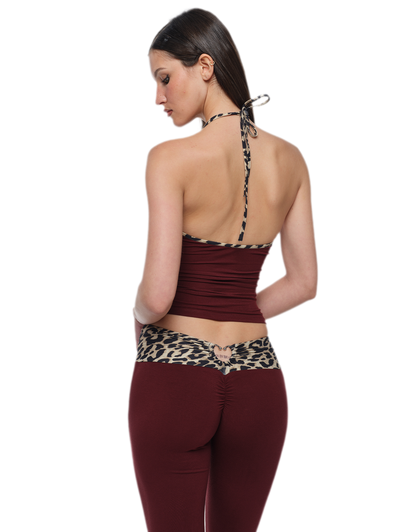 Heart Cutout Leopard Set