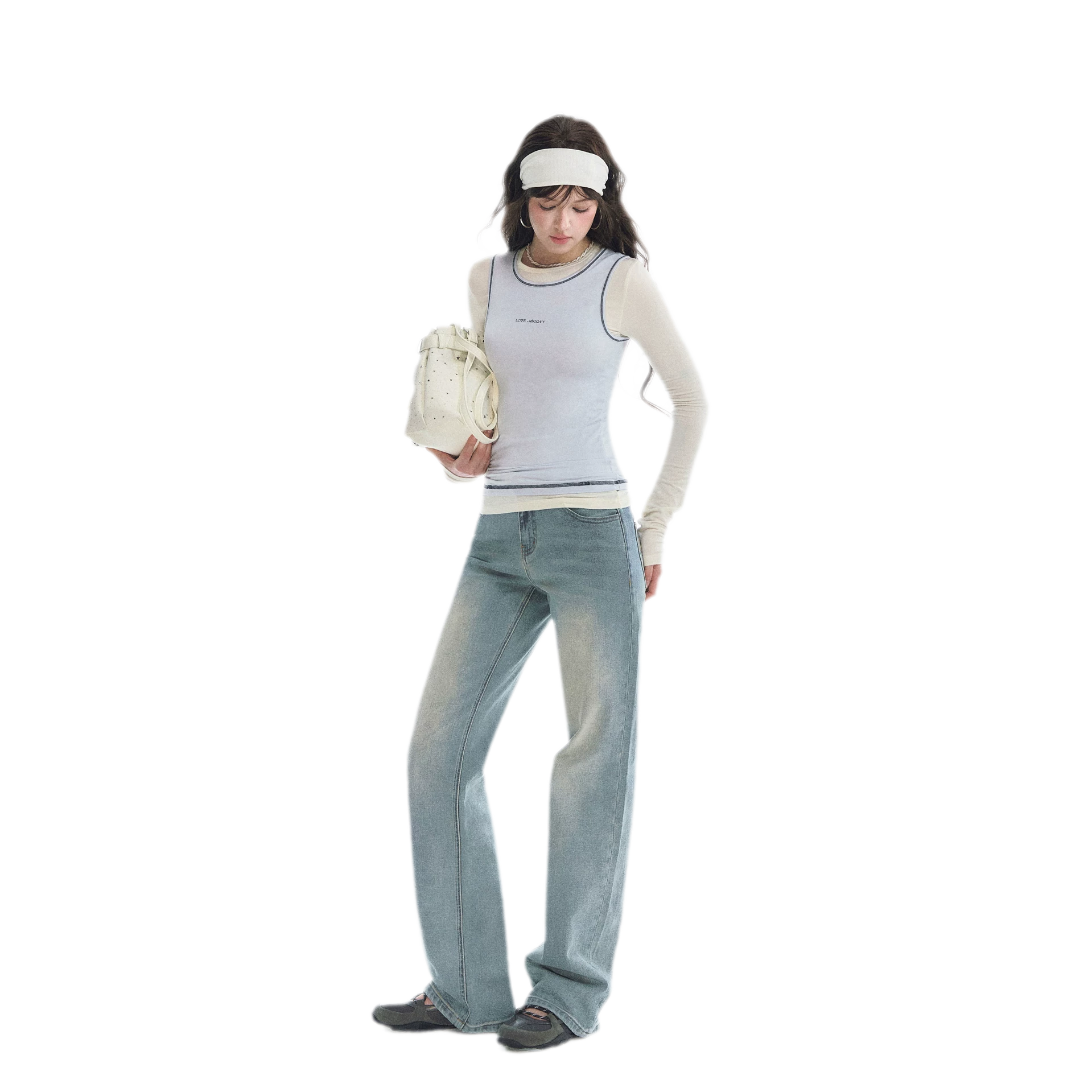 Contrast Trim Layered T-Shirt