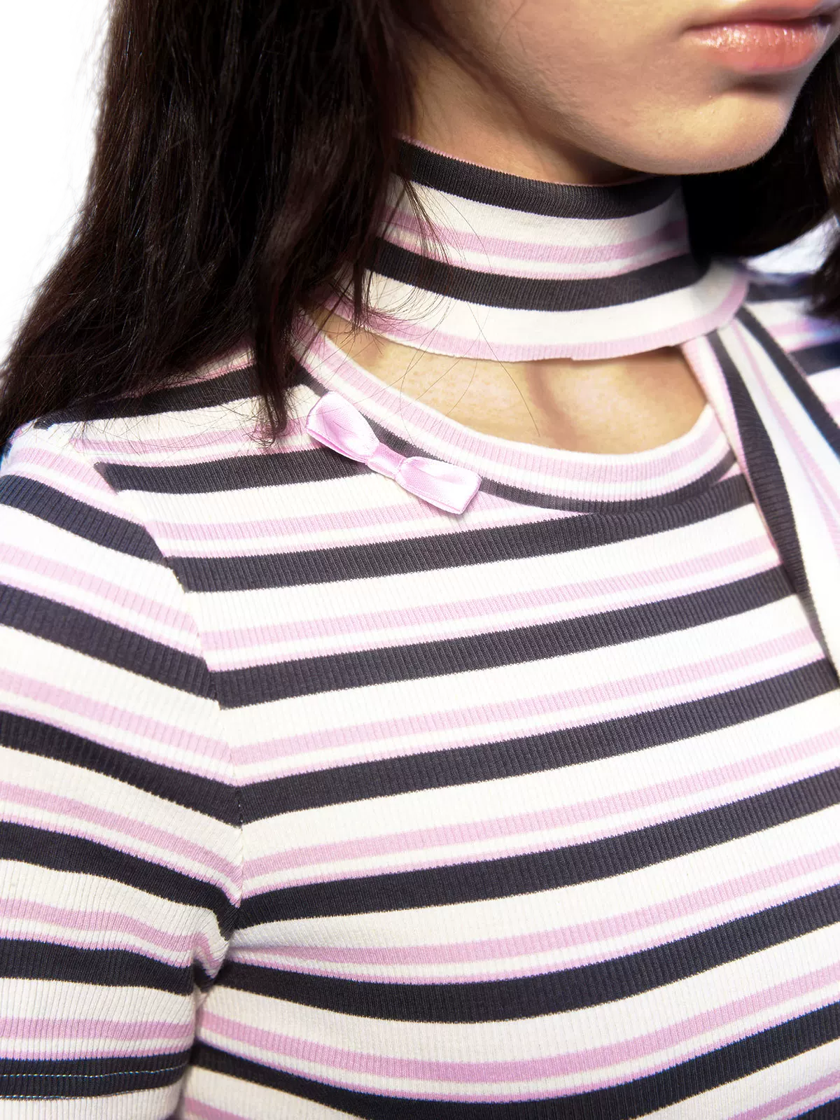 Striped Bow Two-Piece Set