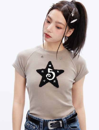 Star Applique Slim T-Shirt