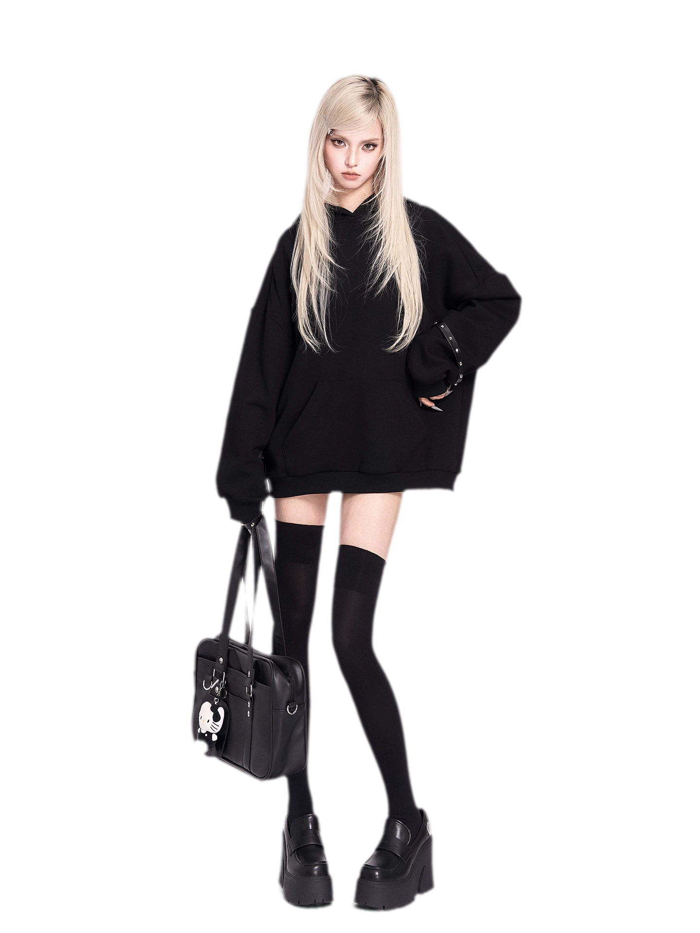 Stretch Velvet Thigh-High Socks