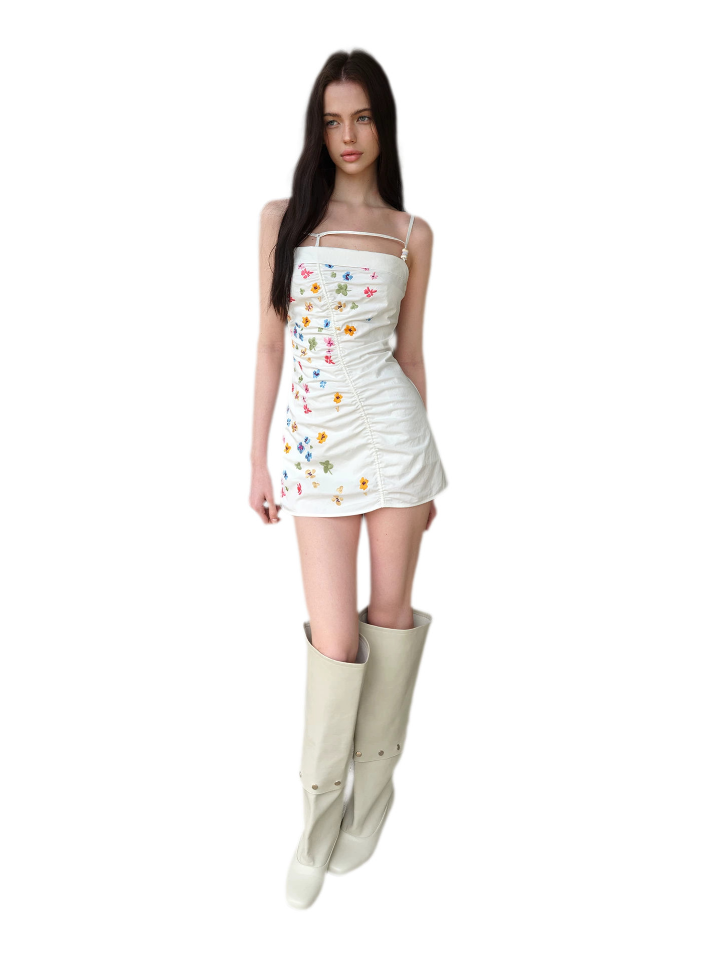 Vintage Embroidered Sleeveless Dress