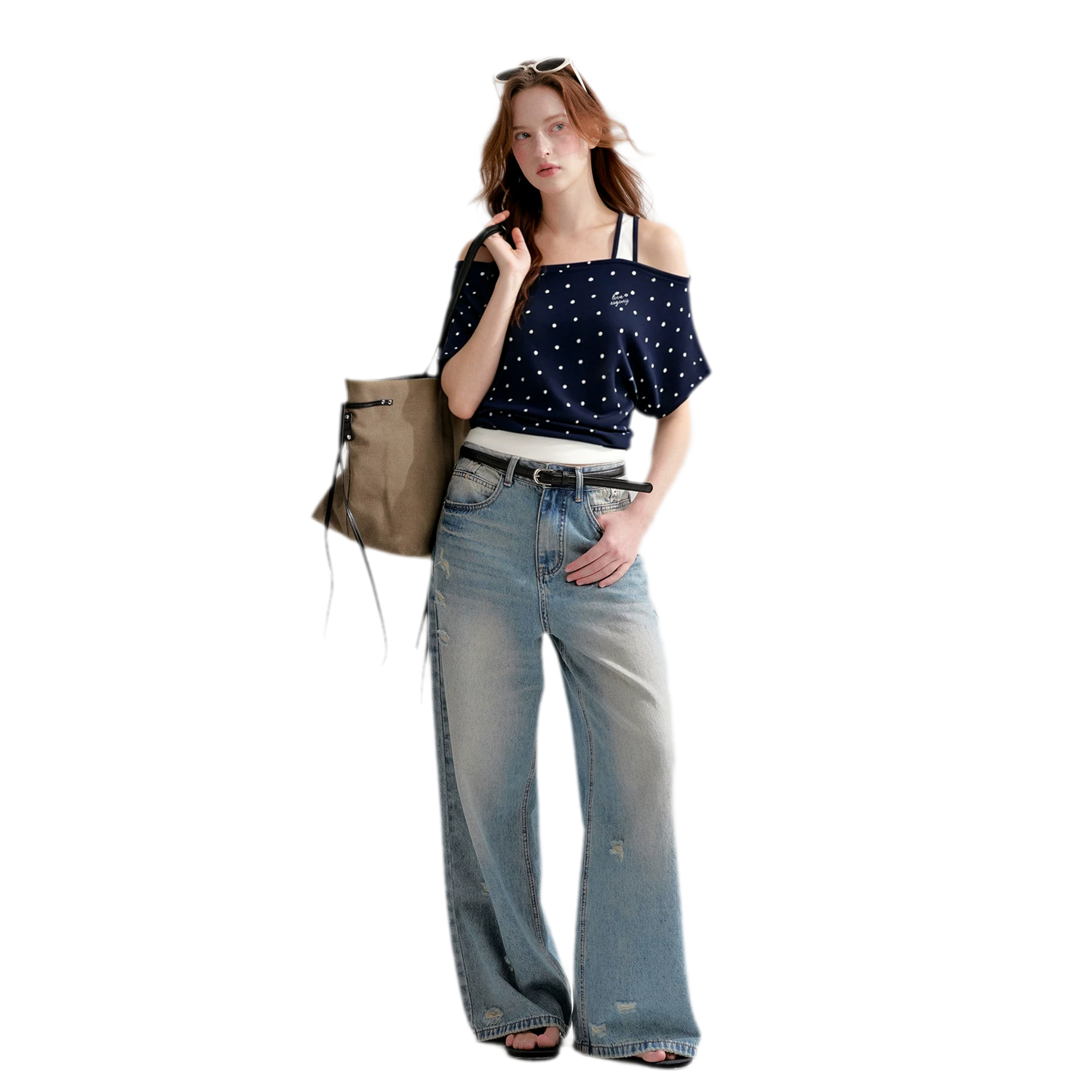 Polka Dot Layered T-Shirt