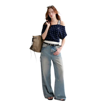 Polka Dot Layered T-Shirt