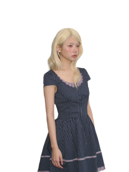 Sweet Stripe A-line Dress