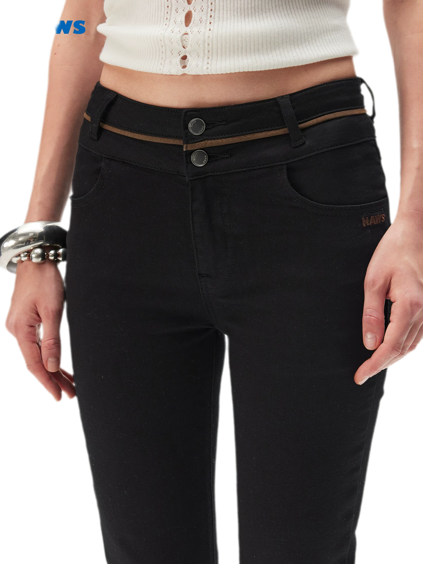 Washed Denim Cropped Shorts