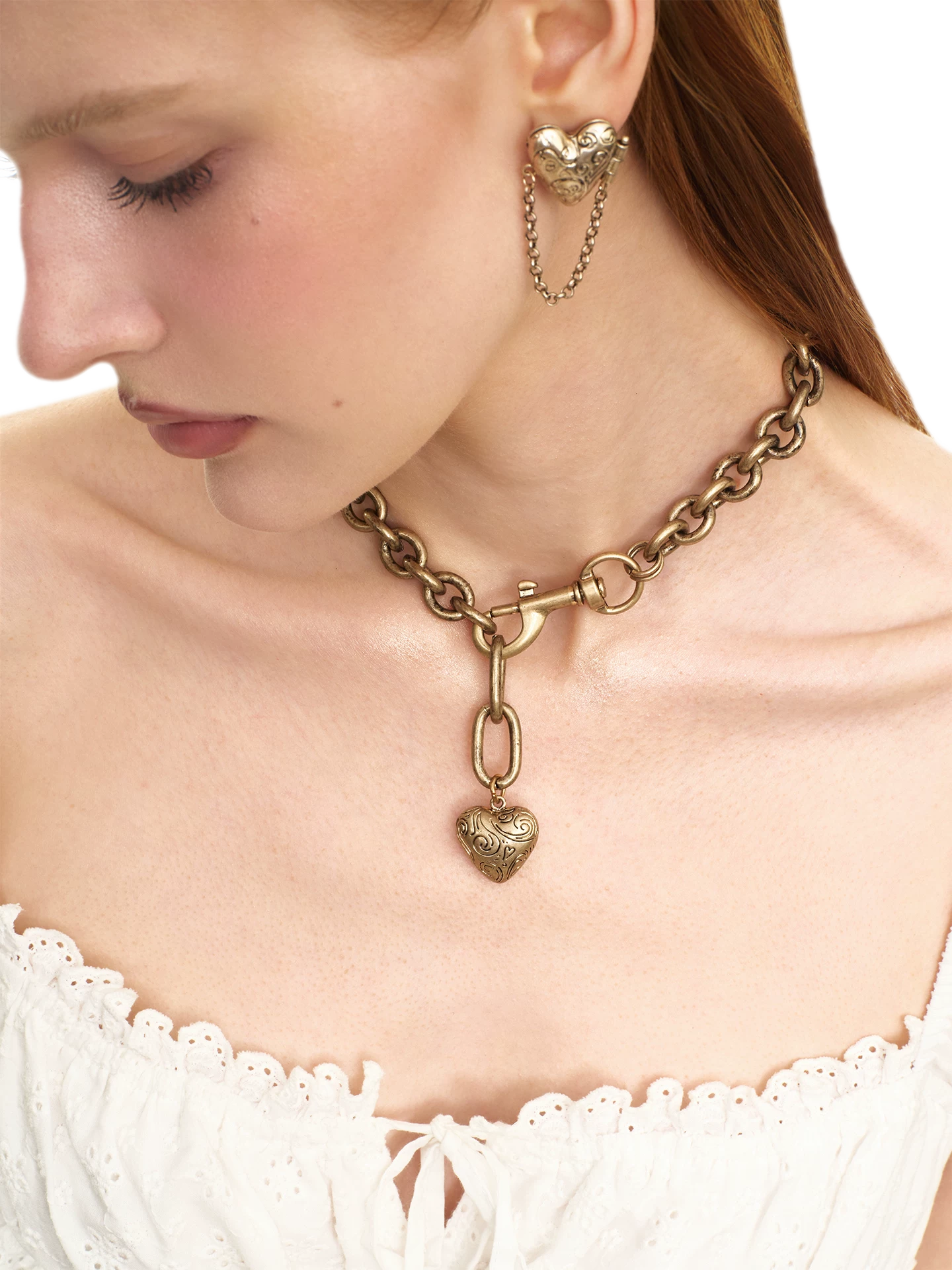 Vintage Heart Ring Pendant