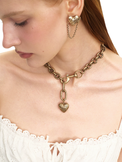Vintage Heart Ring Pendant