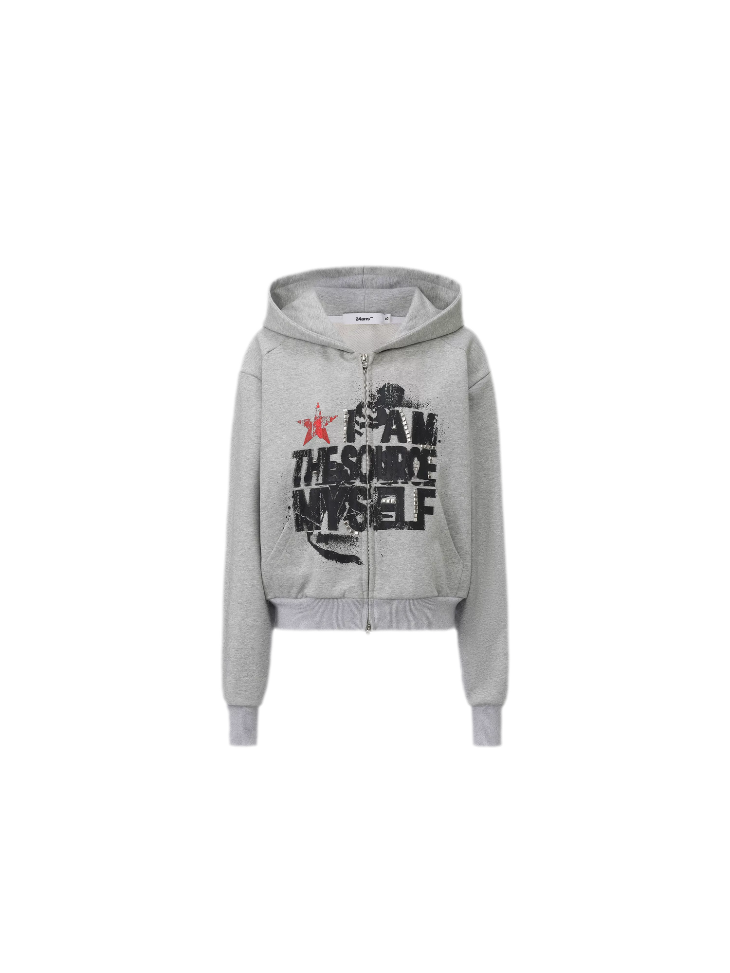 Graphic Cropped Hoodie Pants Set