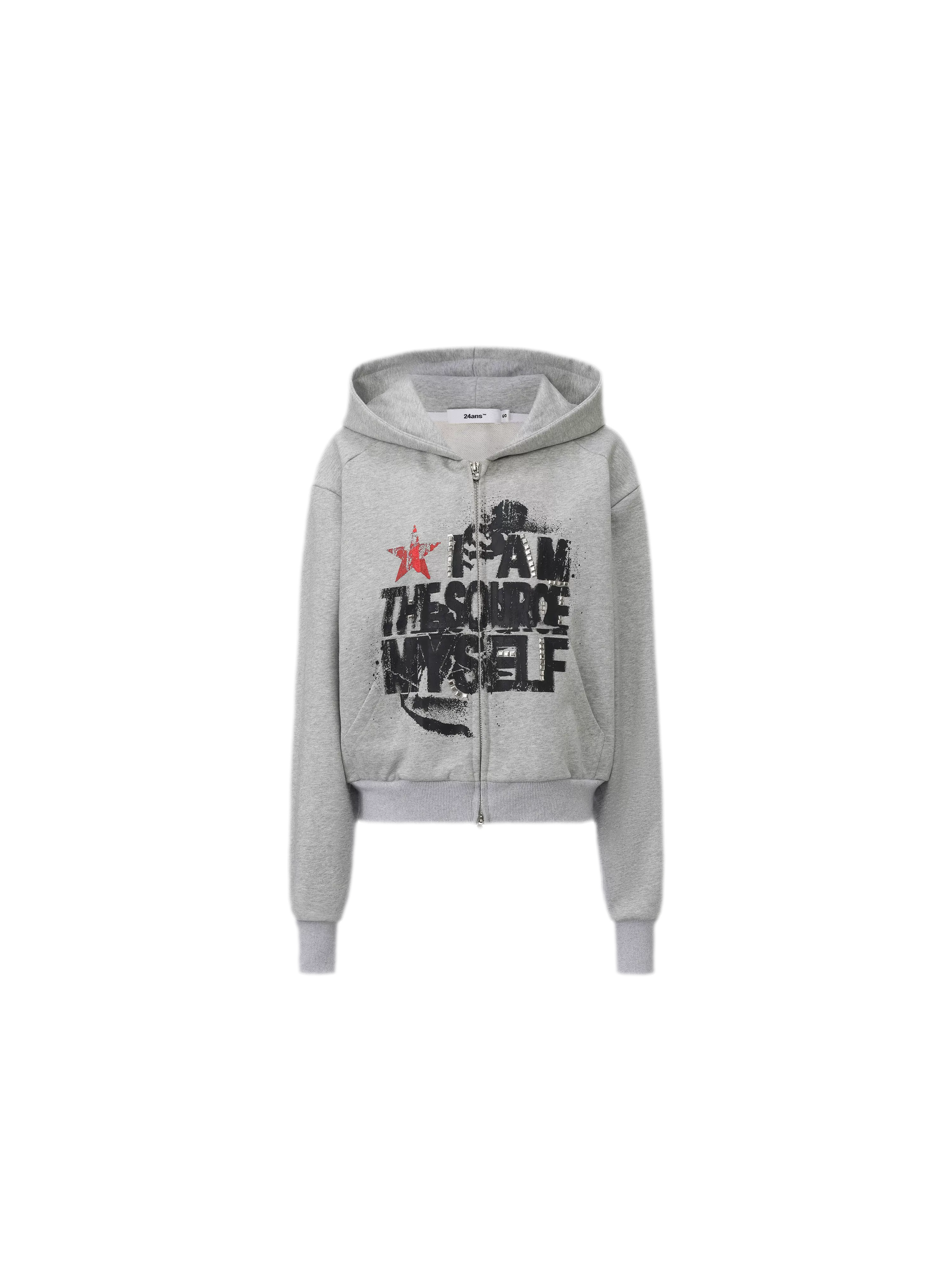 Graphic Cropped Hoodie Pants Set