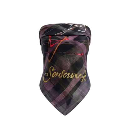 Plaid Graffiti Square Scarf