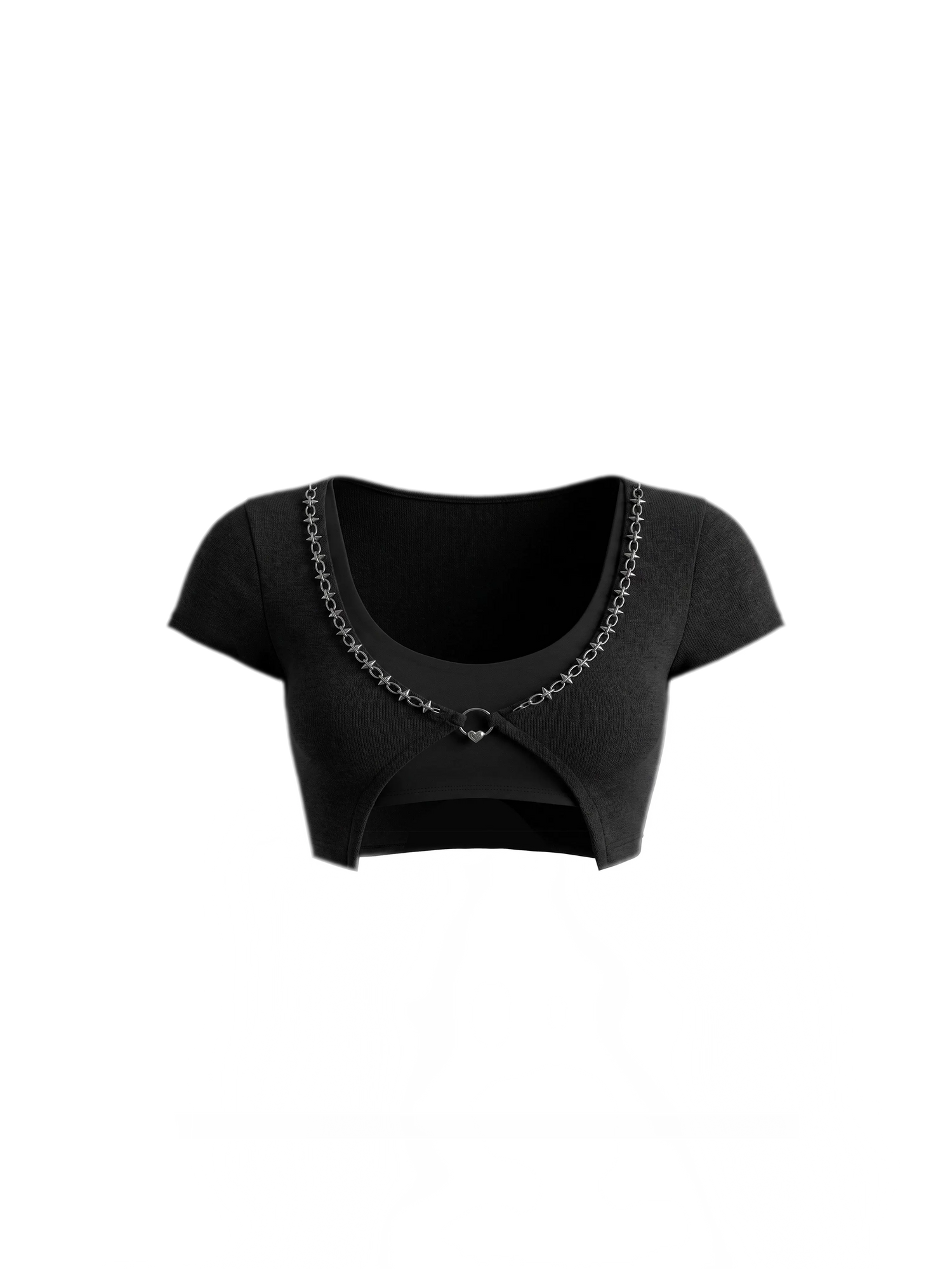 24ANS x UWA Faux Layered Chain Trim Tee