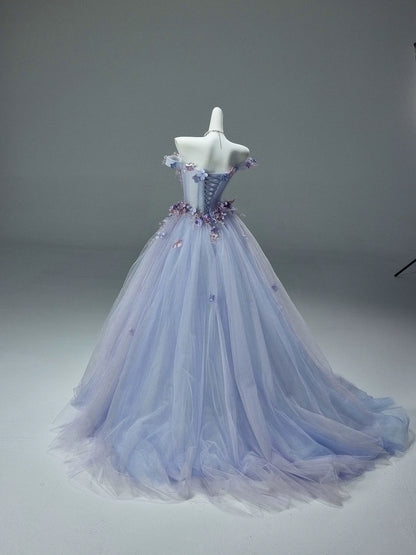 Abito da ballo con corsetto floreale