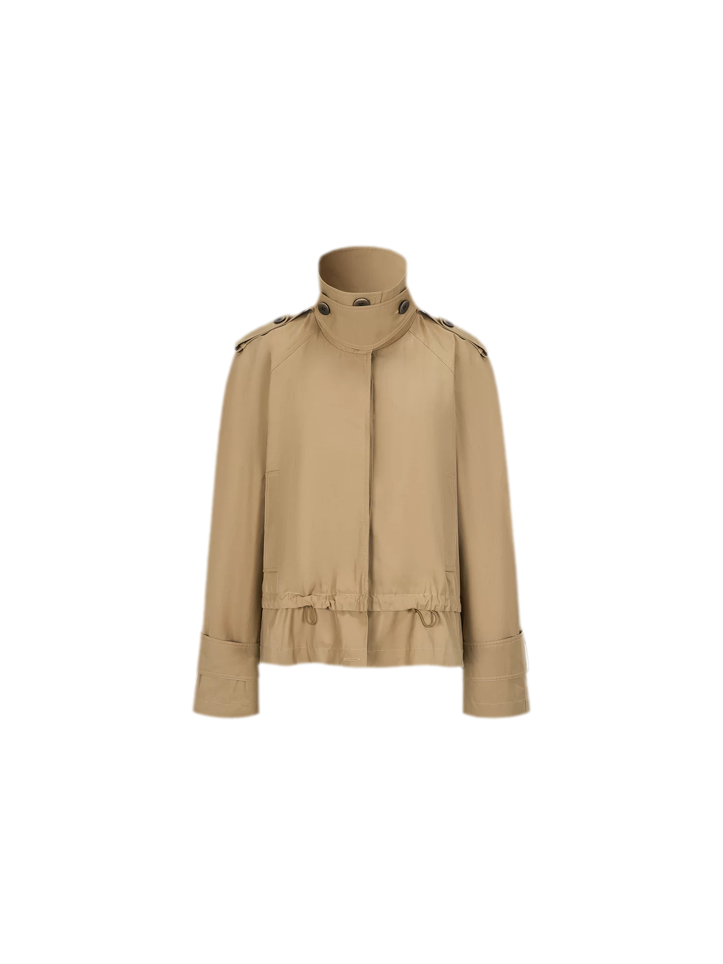 Cropped Workwear Trench Jacket
