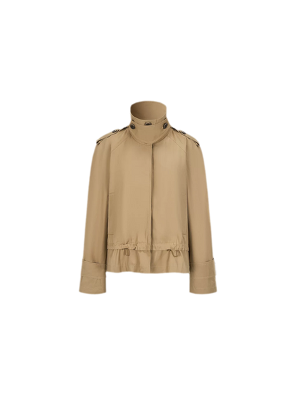Cropped Workwear Trench Jacket