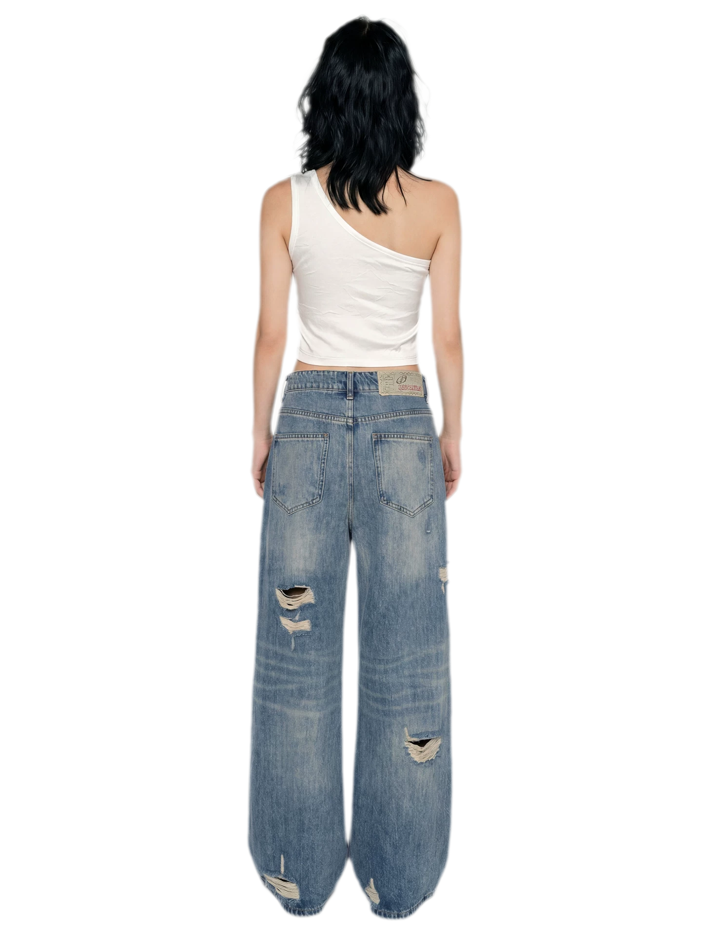 Acetate Asymmetrical Tank Top