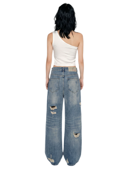 Acetate Asymmetrical Tank Top