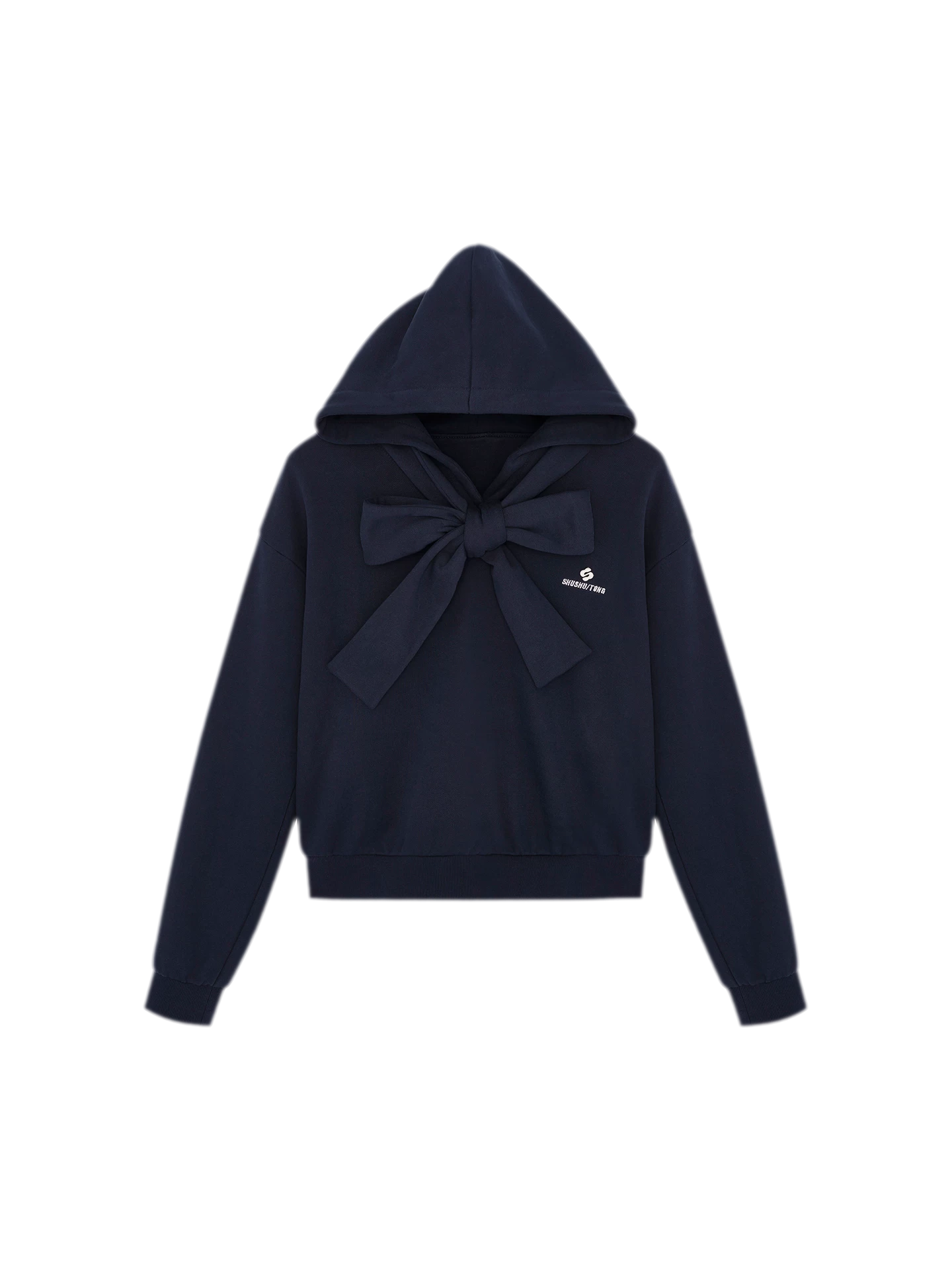 Bow Detail Cropped Hoodie