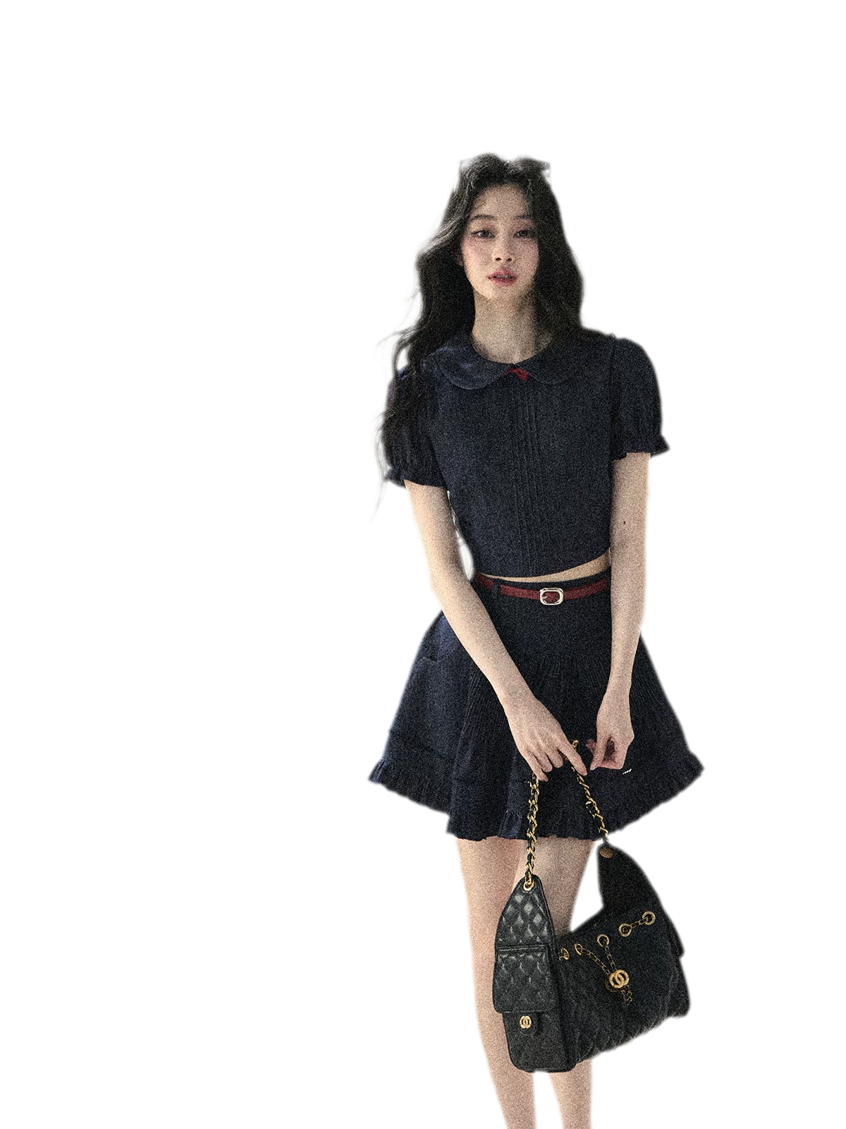 Seaside Pintuck Denim Set