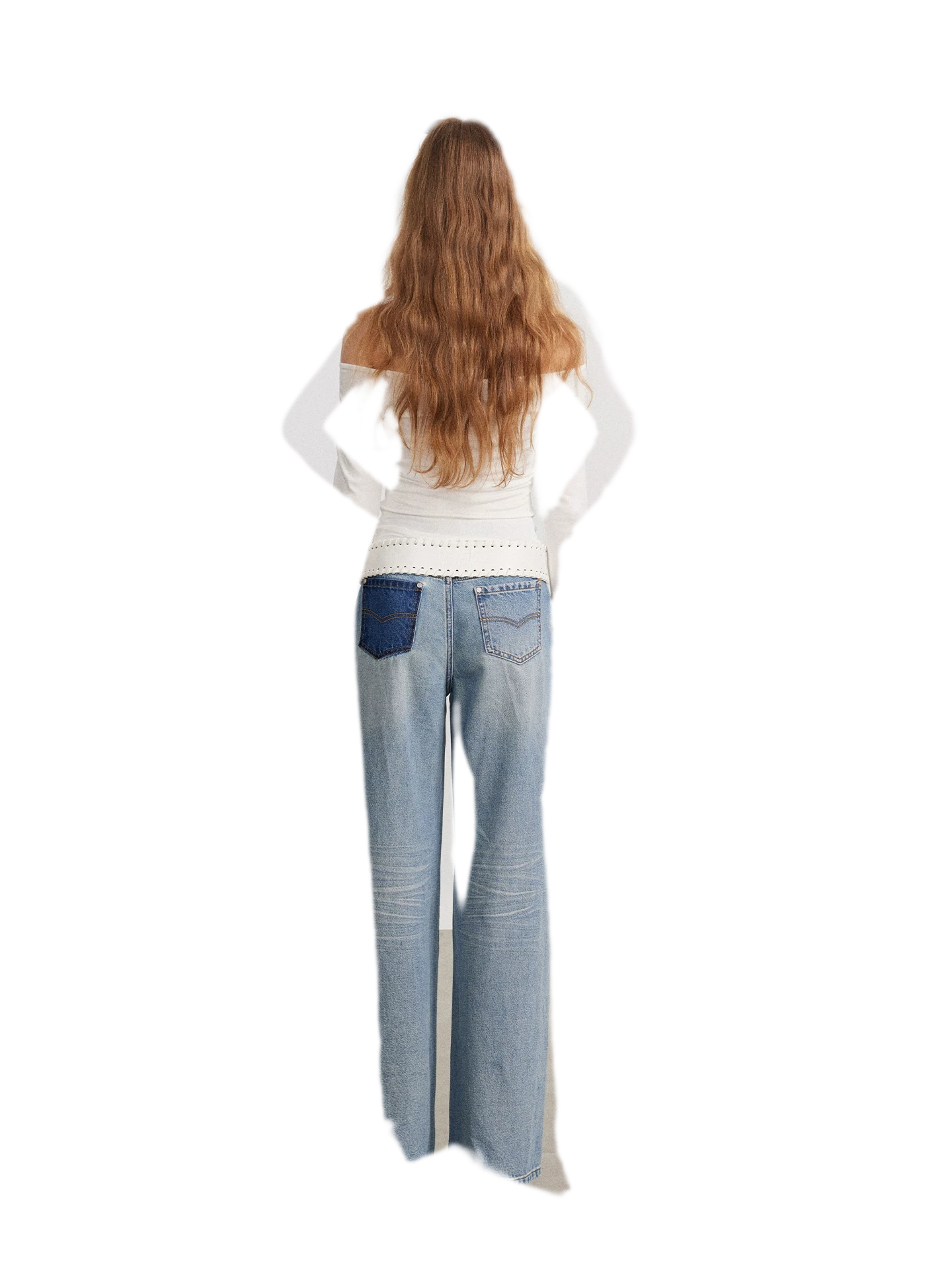 Draped Off-Shoulder Long-Sleeve Top