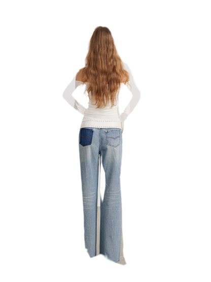 Draped Off-Shoulder Long-Sleeve Top
