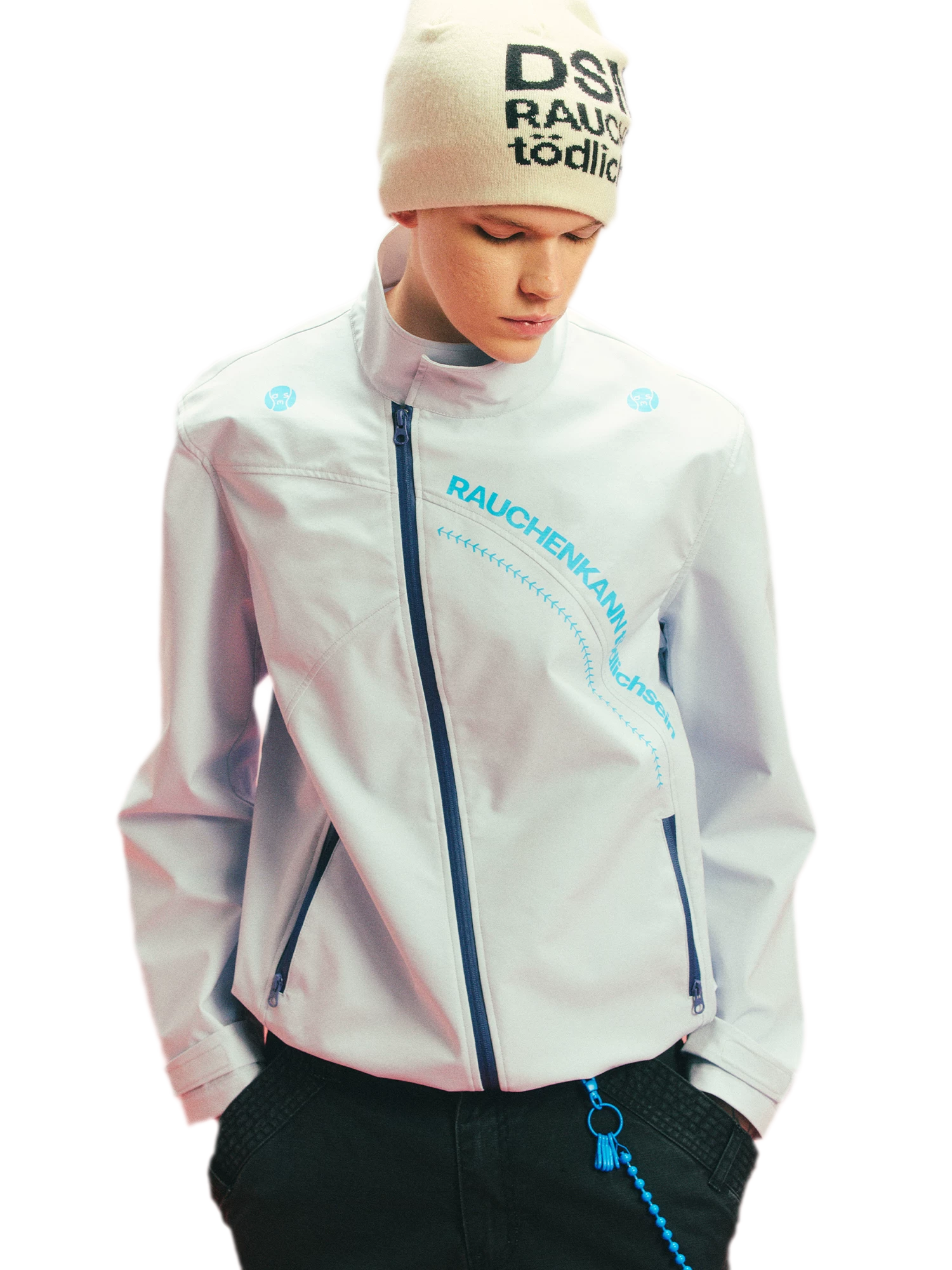 Teflon Stand-Collar Windbreaker Jacket