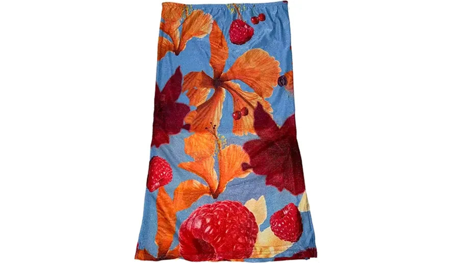 Printed Mermaid Midi Skirt
