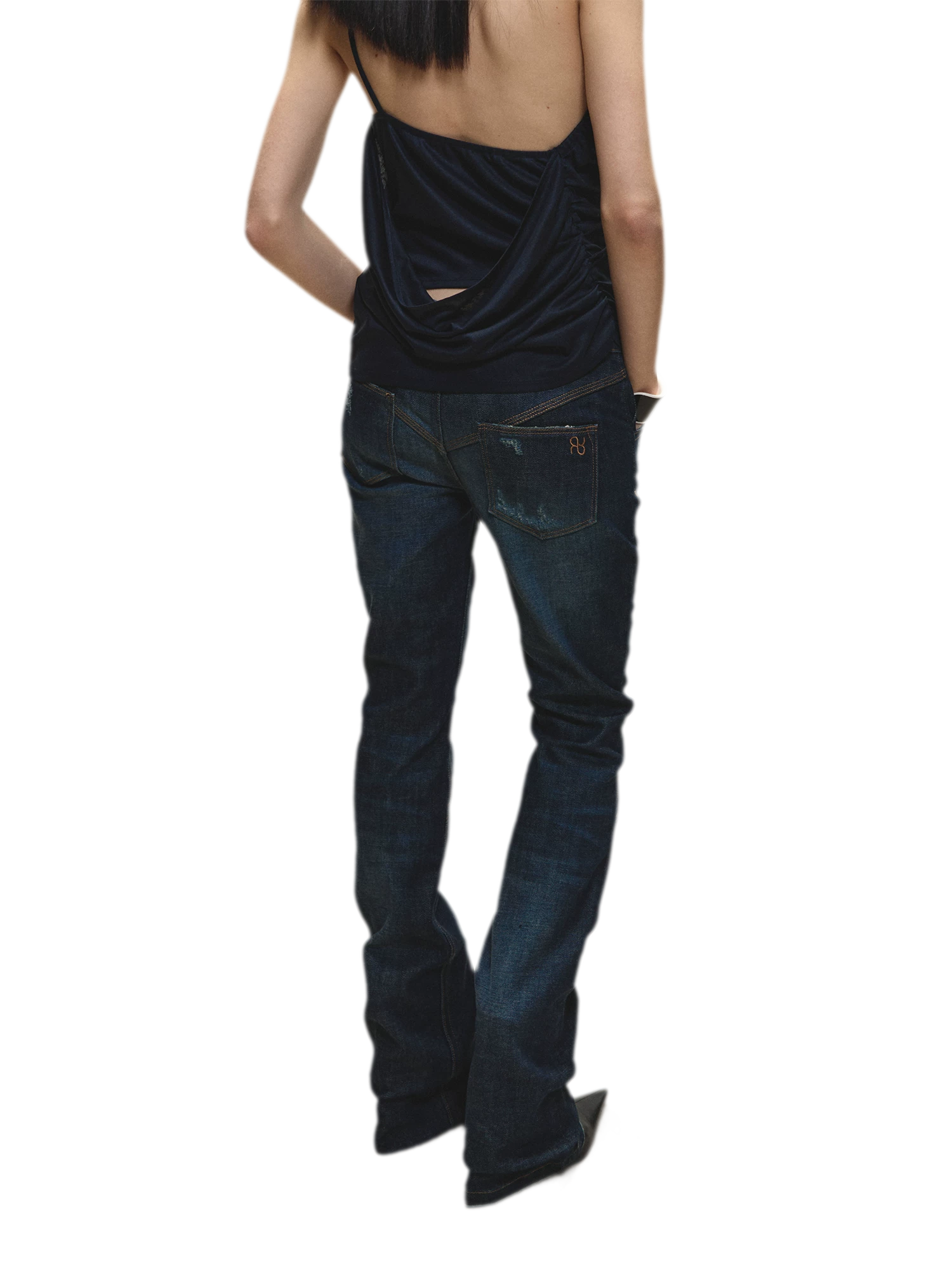 Vintage Slim Straight Denim Jeans