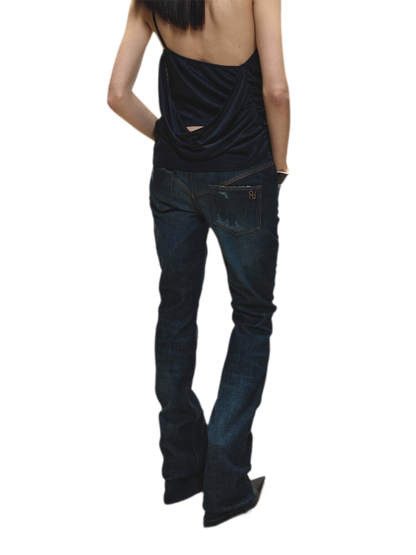 Vintage Slim Straight Denim Jeans