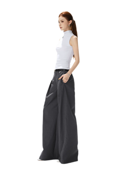 Tailored Wide-Leg Pants