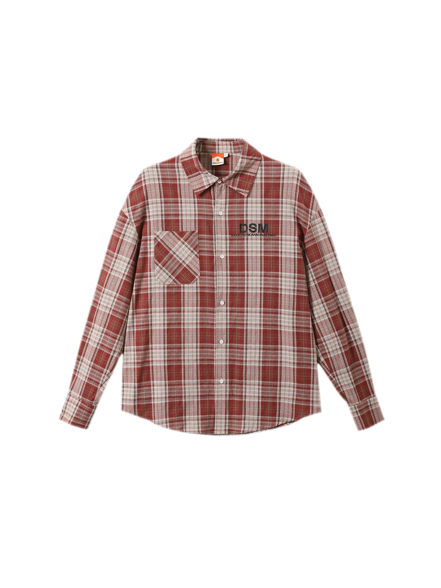 Contrast Plaid Oversized Shirt