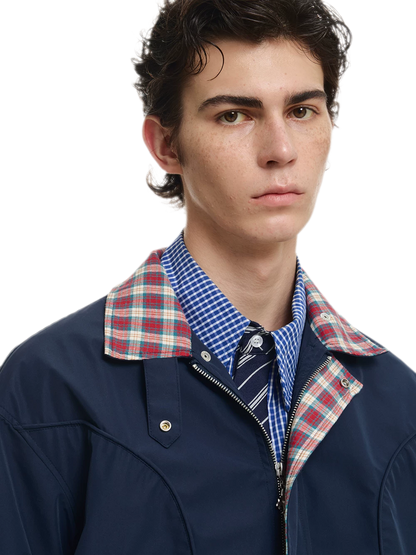 Vintage Houndstooth Harrington Jacket
