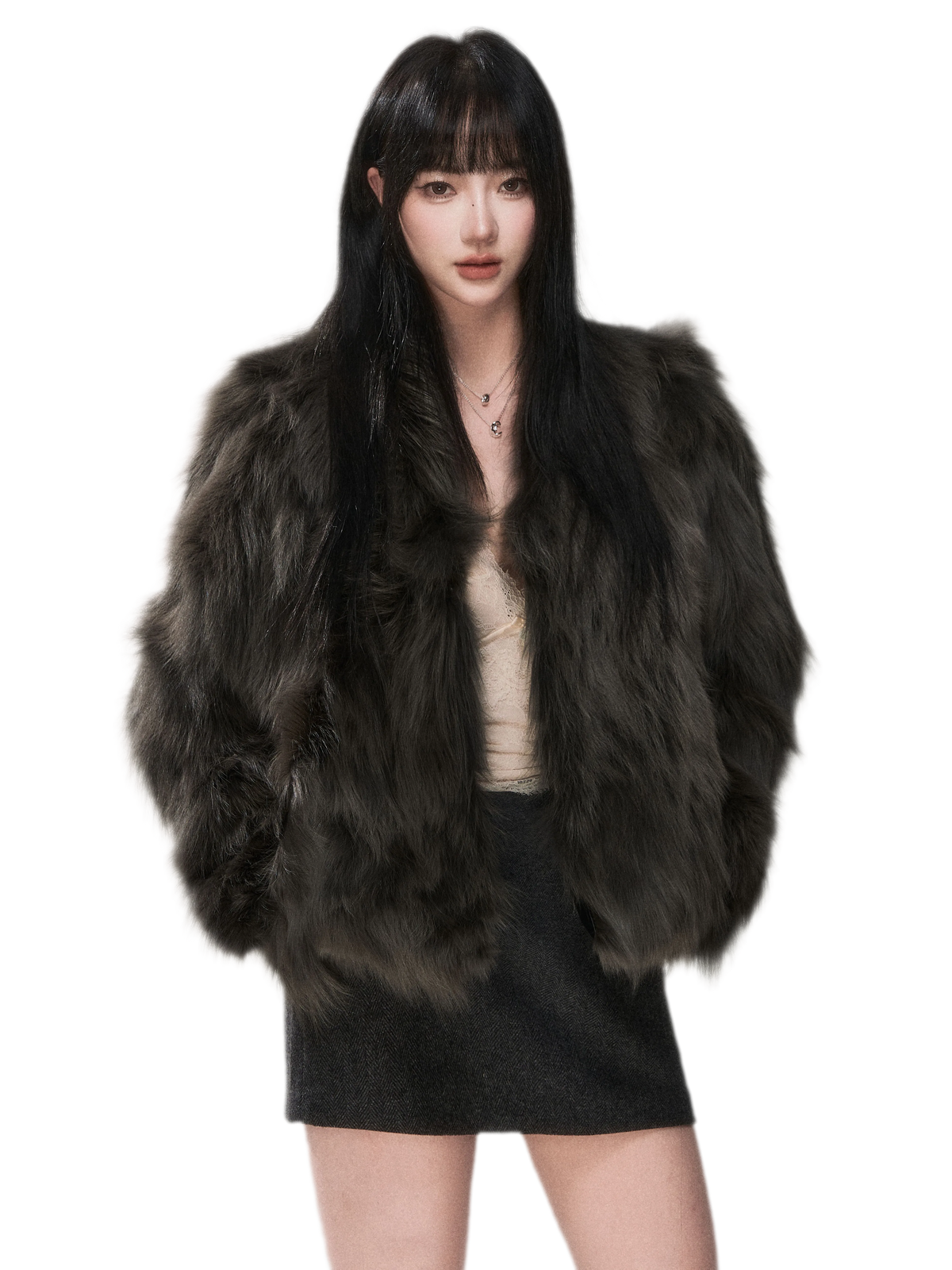Crown-Grade Fox Fur Jacket