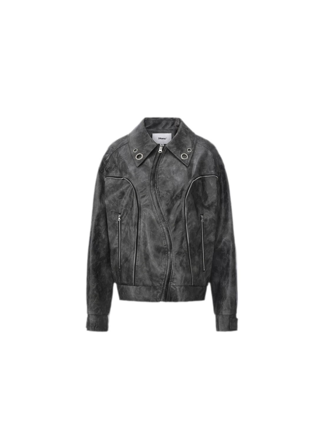 Textured Deconstructed PU Jacket