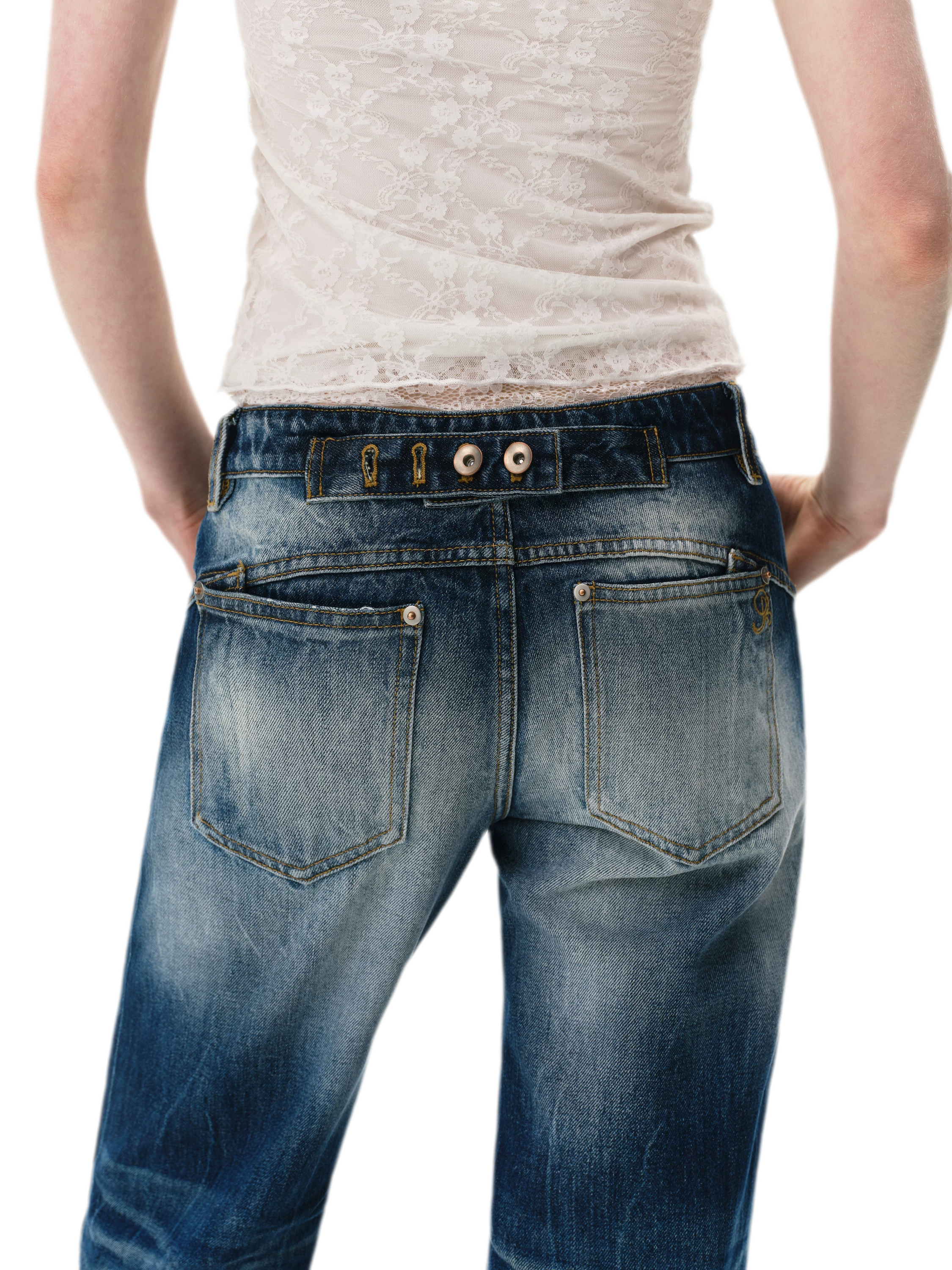 Low-Rise Straight Jeans
