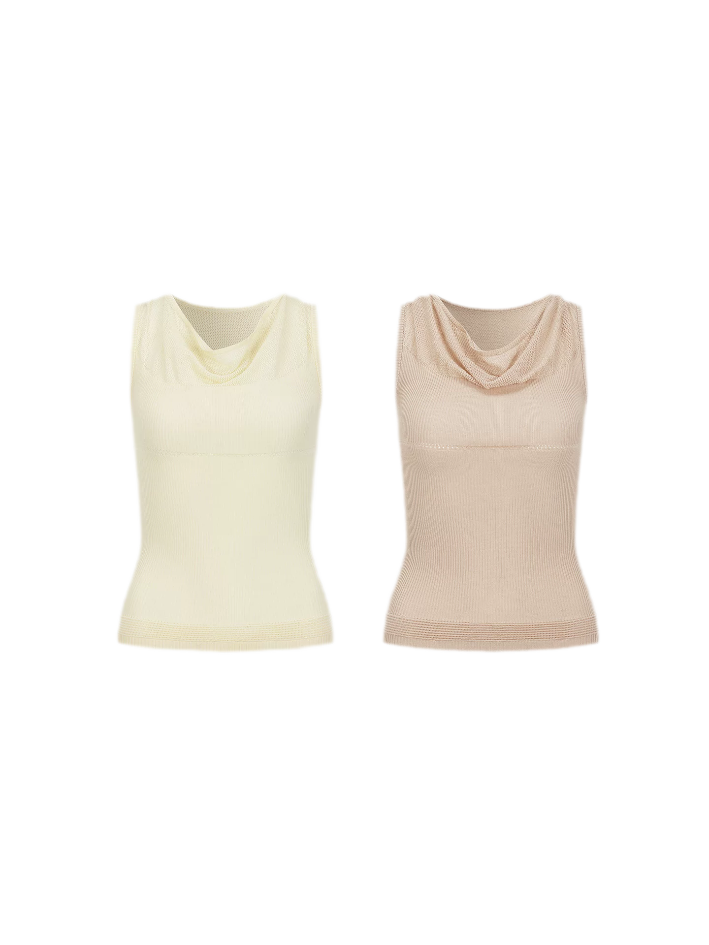 Cowl Mesh Knit Tank