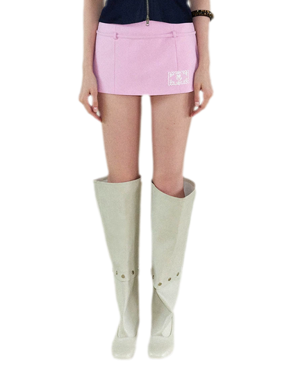 Summer Retro Pink Millennium Hip Skirt