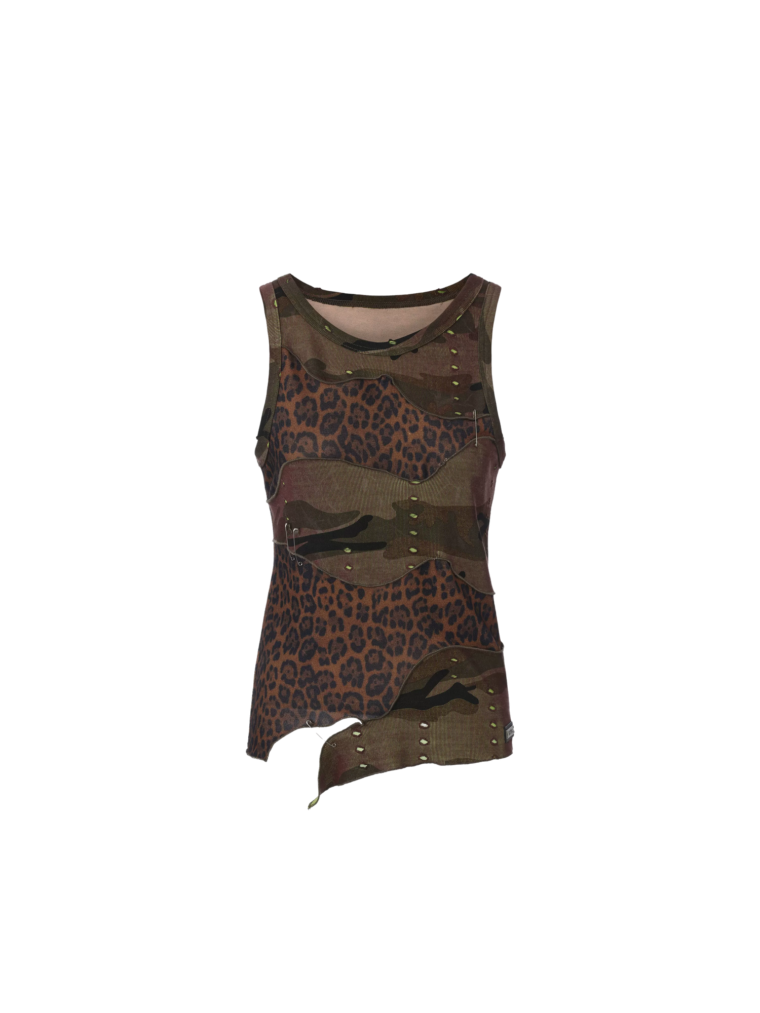 Lightweight Patchwork Leopard Camouflage Tank Top