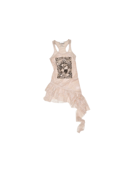 Lace Ruffle Tank Dress